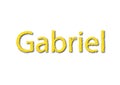 Illustration, name gabriel isolated in a white background