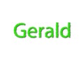 Illustration, name gerald isolated in a white background