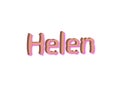 Illustration, name helen isolated in a white background