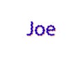 Illustration, name joe isolated in a white background