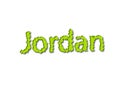 Illustration, name jordan isolated in a white background