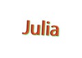 Illustration, name julia isolated in a white background