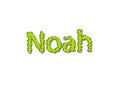 Illustration, name noah isolated in a white background