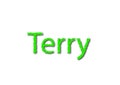 Illustration, name terry isolated in a white background