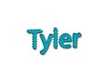 Illustration, name tyler isolated in a white background
