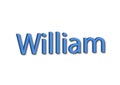 Illustration, name william isolated in a white background