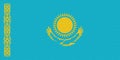 Illustration of the national flag of Kazakhstan