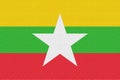 Illustration of the national flag of Myanmar