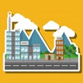 Illustration of nature city, vector design, building and real estate related