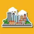 Illustration of nature city, vector design, building and real estate related