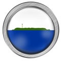 Navassa Island Glass Web Button Royalty Free Stock Photo