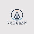 Ship anchor logo vector. Royalty Free Stock Photo