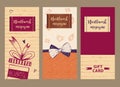 Illustration for needlework magazine. Text with element of corporate identity for home handmade business . Vector logo.