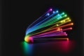 Neon glow sticks, digital illustration painting Royalty Free Stock Photo