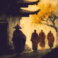 Nepalese monks