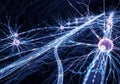 Illustration of a neural network, featuring interconnected neurons Royalty Free Stock Photo