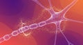 An illustration of a neuron, showcasing the cell body with multiple dendrites and an Royalty Free Stock Photo