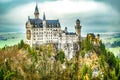 Illustration Neuschwanstein Castle. New Swanstone Castle. Fairytale palace Royalty Free Stock Photo