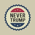 Illustration the never Donald Trump, flat design