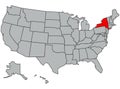 Illustration of New York. Vector map of the USA in gray color. Contours of the United States of America. Territory of the US Royalty Free Stock Photo