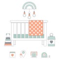 Illustration newborn metric for children bedroom