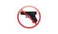 No Gun Allowed Sign - No Weapons Allowed Red Logo Sign -