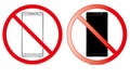 Off Mobile Sign Switch Off Phone Icon No Phone Allowed Mobile Warning Symbol