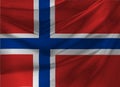 Illustration of Norway Wavy Flag