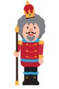 Illustration of the Nutcracker in Crown, Christmas Toy Vector Royalty Free Stock Photo