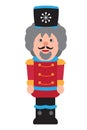 Illustration of the Nutcracker in a formal Suit, Christmas Toy Vector Royalty Free Stock Photo