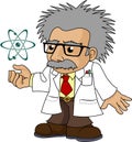 Illustration of nutty science professor Royalty Free Stock Photo