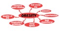 Obesity diagram with possible side effects