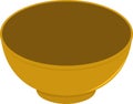 illustration of an object icon, a large orange bowl