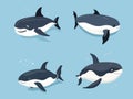 Illustration of Oceanic Royalty - Whale in Vast Blue Depths