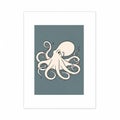Manner with extended tentacles simple shapes and a minimalist Royalty Free Stock Photo
