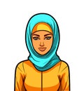 Illustration ofa stylish Muslim woman in a hijab