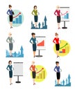 Illustration of office workers on a white background Royalty Free Stock Photo