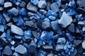 illustration of old blue crystal stones texture background. Generative AI