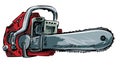 Illustration of old chainsaw Royalty Free Stock Photo