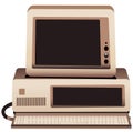 Illustration of an old computer system