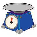 Illustration of an Old-Fashioned Kitchen Scale Royalty Free Stock Photo