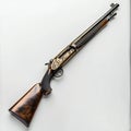 Old hunting rifle isolated on a white background with copy space for text Royalty Free Stock Photo