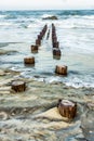 Folly Beach Pilings Illustration