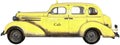 Old Vintage Retro Taxi Cab Isolated Royalty Free Stock Photo
