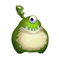 Illustration: The One-Eyed Frog Monster Royalty Free Stock Photo