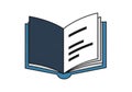Illustration of an open book with Royalty Free Stock Photo