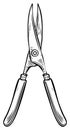Illustration of Open Hedge Shears Garden Tool Cutter Sharp Blades Equipment Royalty Free Stock Photo