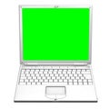 Illustration of an open laptop computer Royalty Free Stock Photo