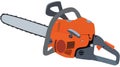 Illustration of an orange chainsaw isolated on a white background Royalty Free Stock Photo