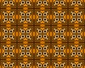 Illustration of an orange squared seamless pattern with tiny circles inside the squares